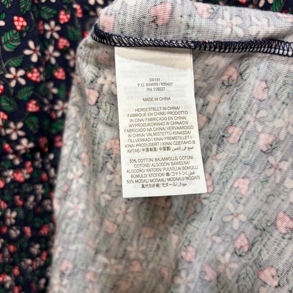 NWT Boden Smocked Jersey Shirt Dress Navy Floral Berry sz 14R - Picture 11 of 13